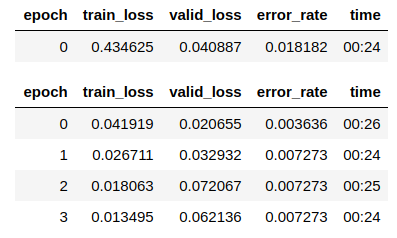 epochs fastai v2 training